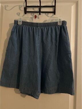 Vintage Denim Elastic Waist Shorts Size 8